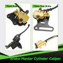 Pit Bike Front Brake & 12mm Rear Hydraulic Disc Brake Caliper Assembly Compatible with Apollo SSR 125cc 110cc Tao Tao Coolster Roketa X-pro 4-Stroke 50cc 70cc 90cc Chinese Dirt Bike Parts