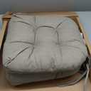 Outdoor Chair Cushions, Outdoor Cushions, Patio Chair Cushions, Indoor Full-Length Ties for Non-Slip Support, Premium Comfortable Thick Fiber, Set of 2 (Beige, 19 x19 Inch)