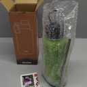 Koodee Water Bottle-32 oz Stainless Steel Vacuum Insulated Water Bottle with Straw Metal Sports Flask for Adults (Apple Green)