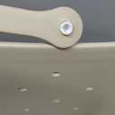 X-Large Waterproof Sandproof Rubber Beach Tote Bag with Zipper Pocket and Phone Kickstand Cup (Grey)