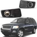 Nixon Offroad Fog Light Set for 06-10 Ford Explorer & 07-10 Ford Explorer Sport Trac w/Bulbs, Fog Light Assembly, Fog Lamp Replacement Clear Lens w/o Ironman & Sport Pkg, Eddie Bauer, Limited