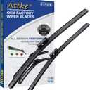 ATTKE Front Windshield Wiper Blades for Volkswagen Passat 2005-2011/Volkswagen Jetta 2005-2010/Scirocco 2008-2017/Genuine Replacement Wiper Blade Set 24"/19" (Set of 2)