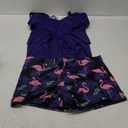 Yonique Womens Plus Size Tankini Swimsuits with Shorts Flamingo Flounce Two Piece Bathing Suit Geometry Swimwear 16W