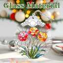 2 x Christmas Ornaments: Stained Glass-Style January Birth Flower Ornament  Christmas Tree Decorations, Holiday Party Gifts, Mother's Day & Birthday Gifts for Women, Mom & Grandma | Birth Flower Gift (December)