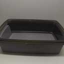 IRIS USA Extra Large Cat Litter Box XXL Open Top High Sided Walls Scatter Shield Scoop Included Easy Clean Plastic Pan for Big Cats Multi-Cat Households 30" L x 20" W x 14" H Gray 