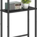 Narrow Console Table, 15.7" Small Entryway Table, 2-Tier Sofa Table with Storage, Skinny Console Tables for Entryway, Hallway, Bedroom, Living Room, Foyer, Black (Standard)