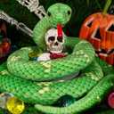 Snake Plush, 71 in Stuffed Snake Animal, Large Toy Snakes for Kids, Giant Stuffed Animals Snake, Lifelike Plush Snake for Birthday Present Party Prank Prop (Green)