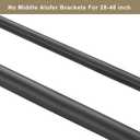 Double Curtain Rod for 28-48 Inches Windows, Blackout Wrap Around Window Curtain Rods1-inch Heavy Duty Adjustable Room Darkening Rustic Dual Drapery Curtain Rods for Livingroom, Kitchen, Patio