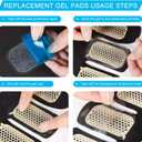 50 Pcs/25 Pack Gel Pads for Abs Stimulator Ab Trainer Replacement Gel Sheet for EMS AB Stimulator Gel Pads for All Abdominal Belts Muscle Trainer ABS Toner (Large 50)