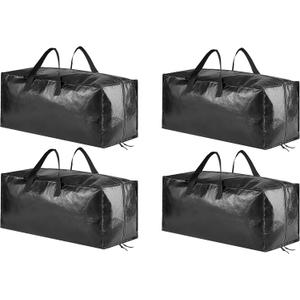 SpaceAid Heavy Duty Moving Bags, Extra Large Storage Totes W/Backpack Straps Strong Handles & Zippers, Alternative to Moving Boxes, Packing & Moving Supplies, Black (10 Pack)