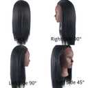 Practice Hair Mannequin Head for Braiding Hairstyling,Yaki Texture Black Head Mannequin with Hair for Kids