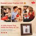 Anniversary Shadow Box Frame Gift for Him Her - Aniversario Gifts for Men, Women & Couples - Romantic Valentines Day Wedding Birthday (Brown)