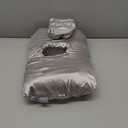 USlixury Ear Piercing Pillow with Foam Plug, Ear Plilow with Off Center and 4.7"X3.2" Ear Hole, Soft CertiPUR-US Memory Foam, Piercing Plilow for Side Sleepers, Satin, Grey, 16"X11"X4''