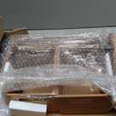 [Upgraded] 2tier Stackable Bamboo Pantry Storage Bins, Potato and Onion Storage Baskets with Handles, Removable Divider, Pantry Organizer Holder for Kitchen, Office, Cabinet, Fruit Storage (Walnut)