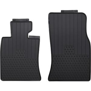 Lwope Car Floor Mats Custom Fit for Mini Cooper Mini Cooper Gen2 Hardtop R56, Clubman R55, Convertible R57 Black Rubber All Weather Protection Auto Floor Liners(Set of 2 Front Mats)