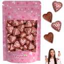2 x Fruidles Valentine's Milk Fudge Chocolate Hearts, Milk Creamy Chocolaty Hearts, Holiday Treats, Individually Wrapped Foils, Kosher Certified Dairy (1 Pound) (EXP 11/02/27)