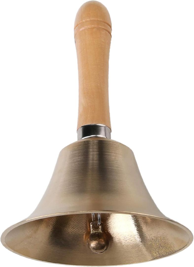 Super Loud Solid Brass Hand Call Bell (4.3 inch)
