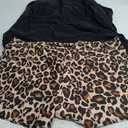 Holipick Leopard Women Plus Size Tankini Swimsuits Athletic Two Piece Tummy Control Bathing Suits with Drawstring Shorts 26W, Black,  Leopard