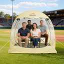 Lenotos Pop Up Sports Tent, Instant Clear Bubble Tent, with Removable Top Cover, Outdoor All Weather Shelter, for Watching Sports, Cheering, Fishing and Camping(63" L x 63" W x 63" H)