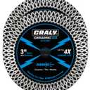 CRALY 3 Inch Super Thin Diamond Blade, 3/8 in Arbor, 3'' Diamond Tile Blade for Angle Grinder & Tile Saw, Diamond Cutting Wheel for Cutting Ceramic, Tile, Marble, Granite, Brick, Porcelain, 2PC