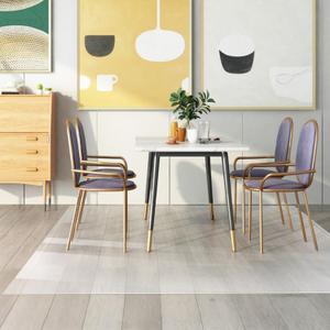 8x10ft Clear Area Rug, 96" x 120" Plastic Office Chair Mat for Hardwood Floors, 60 mil Thick Vinyl Transparent Runner, Large Floor Carpet Mat for Kitchen Living Room