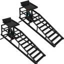 Skepphlay 2 Pack Hydraulic Car Ramps 5t, Car Ramps High Lift 11000lbs, Cars Lift Service Ramp Height 9"-14.2", Heavy Duty Steel Auto Ramp for Changing Oil for Maintenance, Black