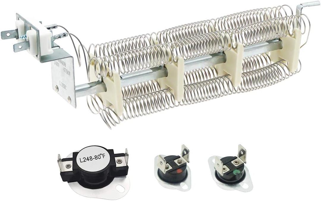 Siwdoy LA-1044 LA1044 Dryer Heat Element and LA-1053 Dryer Thermostat Fuse Kit Compatible with Maytag PYET444AYW, Maytag PYET244AYW, Admiral LNC7764A71 Dryer