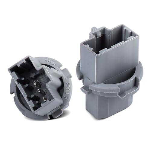 Lyxheth 2PCS Rear Tail Light Brake Lamp Socket, Brake Light Socket, 33515S50003 Turn Signal Lights Wire Harness Plug Holder, Car Accessory Tail Light Lamp Socket Replacement for Honda Civic Accord CL