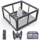 Foldable Baby Playpen Portable Travel Play Yard, Dark Gray
Safety Play Yard for Babies & Toddlers, Indoor & Outdoor Use, Carry Bag Included, Collapsible, Portable，Sturdy & Secure