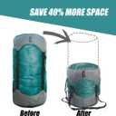 Frelaxy Compression Sack, Ultralight Sleeping Bag Stuff Sack Compression Stuff Sack - Space Saving Gear for Camping, Hiking, Backpacking (Turquoise, M)