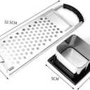 Stainless Steel Spaetzle Maker Homemade Noodle Dumpling Making Tool with Safety Pusher and Comfortable Rubber Handle