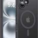 Magnetic for iPhone 16 Case, [Compatible with MagSafe][Military-Grade Drop Protection][Anti-Yellowing] Shockproof Protective Translucent Matte Cover for iPhone 16 Phone Case,Gray