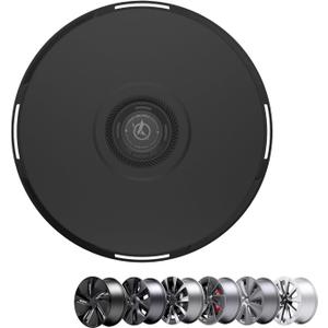 HALODISC 2 Wheel Covers Designed for Tesla Model 3 (19 Warp Wheels & Nova Wheels & Sport Wheels) Model Y (19" Crossflow Wheels & Gemini Wheels) & Model S (19" Tempest Wheels), RTP-Black