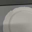 DaYammi 60PCS Ivory Plastic Plates, Party Plates Disposable Heavy Duty Disposable Plates Premium 7.5inch Ivory Dessert Cake Salad Appetizer Plate Hard Plastic Platos Disposable for Party Wedding