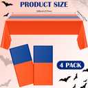Oudain 4 Pcs Blue and Orange Tablecloth Dragon Party Anime Theme Table Cloth 108 x 54 Inch Plastic Disposable Rectangle Tablecovers for Birthday Themed Party Decoration Supplies