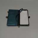 Defencase for iPhone 15 Pro Max Magnetic Wallet Case Compatible with Magsafe with RFID Blocking Zipper Strap Card Holder for Women, PU Leather Detachable Case for iPhone 15 Pro Max (6.7"), Blue Green