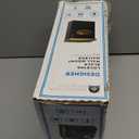 Architectural Mailboxes Designer Locking, Vertical Wall-Mounted Mailbox for Outside, Modern Metal Galvanized Steel Medium Mail Box with Lock and Key Drop Box, Black with Optional Mail Emblem (Black & Brushed Brass)