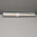 ChrisDowa Cordless 100% Blackout Roller Shade, with Striped Jacquard, Thermal Insulated, UV Protection Fabric, Total Blackout Blinds for Window, French Doors, Home and Office. White, 28" W x 72" H