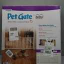 MidWest Homes for Pets Extra-Wide Swing Pet Safety Gate, Dog Gate Expands From 50.25 - 94 Inches Wide, 24-inches Tall, Natural Wood