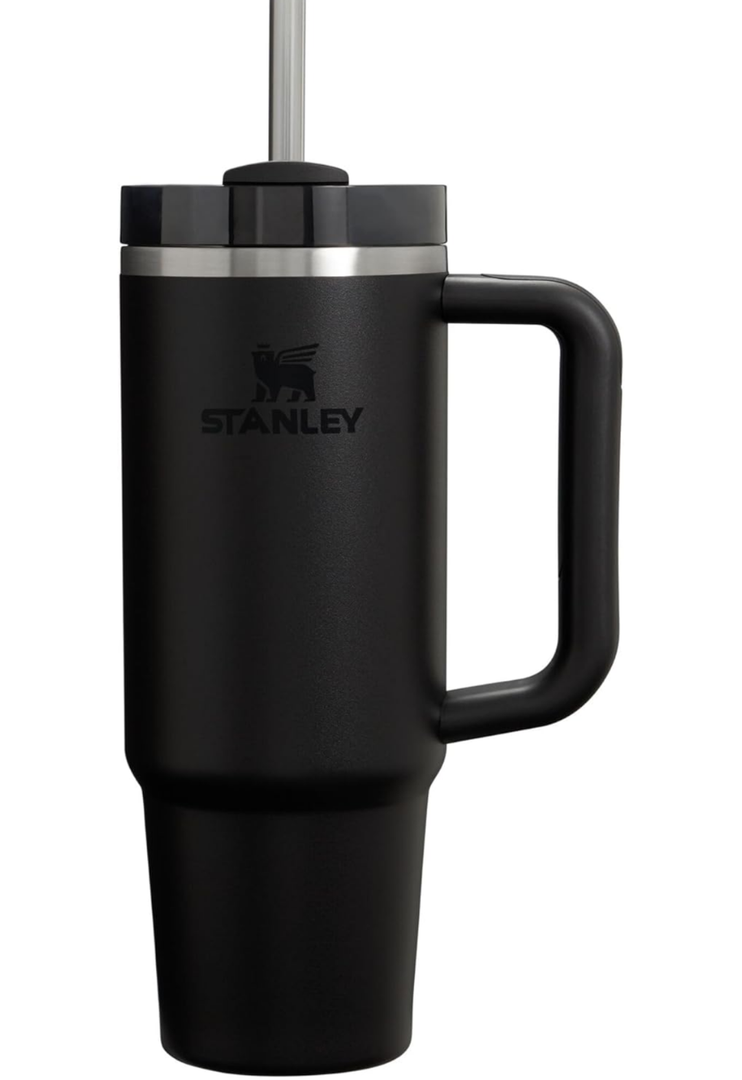 STANLEY Quencher H2.0 Tumbler with Handle and Straw 30 oz | Flowstate 3-Position Lid | Cup Holder Compatible for Travel | Insulated Stainless Steel Cup | BPA-Free | Black 2.0
