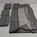 Budding Joy 90L Under Bed Storage Containers, Closet Organizers and Storage Bins, Foldable Underbed Storage Bags for Blanket, Clothing, Comforter, Sweaters, Pillows, Linen Sheets, Wrapping Paper, Grey (4 Pack)