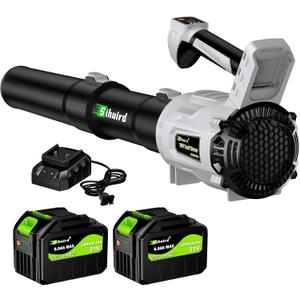 Sihuird Leaf Blower Cordless,2 x 21V 6.0Ah Battery and Charger, with 680CFM 190MPH Electric Cordless Leaf Blower, 3-Variable Speed & Turbo Mode, Blowers for Lawn Care (5002 E)