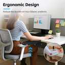 CABTE Ergonomics Desk Extender Tray, Table Mount Arm Wrist Rest Shelf, 180 Swivel Elbow Arm Support, Computer Desk Extender Tray for Home and Office (Black - Rotating)