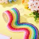 Cheriswelry AB Color Faceted Glass Beads 4x3mm Crystal Glass Loose Spacer Beads Rainbow Beads for Necklace Earring Bracelet Making Christmas Party Decoration (18 Strands, About 2034Pcs)