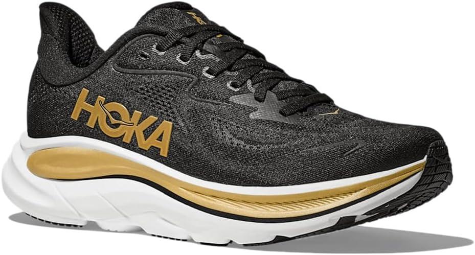 Hoka Women's Clifton 10 Black/ Gold 7.5 Medium