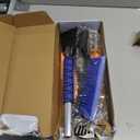 EcoNour 27" Car Snow Brush and Ice Scrapers for Car Windshield (2 Pack) | Scratch Free Bristle Head Snow Brush & Tough Window Snow Scraper with Aluminium Body | Snow Removal Winter Car Accessories (Blue & Orange)