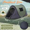 2 Pcs Pop-up Camping Tent, 1 Person Outdoor Camping Tent, Windproof, Easy Setup Portable with Carry Bag for Hiking Backpacking, 92.5"L x 35.4"W x 39.3"Hc