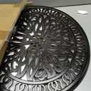 KAILI Outdoor Cast Aluminum Side Table Patio Side Table Backyard, Pool, Indoor, Easy Maintenance and Weather Resistant Coffee Table Porch Table Bistro Table (18.5round-Bronzed)