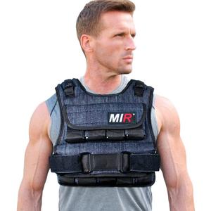 miR Air Flow Weighted Vest with Zipper Option 20lbs - 60lbs Solid Iron Weights Machine Washable. Workout Vest for Men and Women