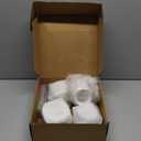 Nuogo 4 Pcs Fondue Pot Set Ceramic Mini Chocolate Fondue Mug Set Melting Bowl with 16 Pcs Mini Forks for Cheese, Chocolate, Tapas, Butter and Caramel, Valentine's Day(White)